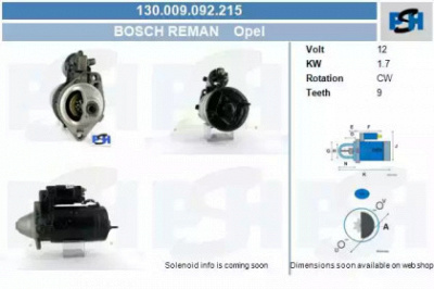 CV PSH 130009092215 -  Стартер